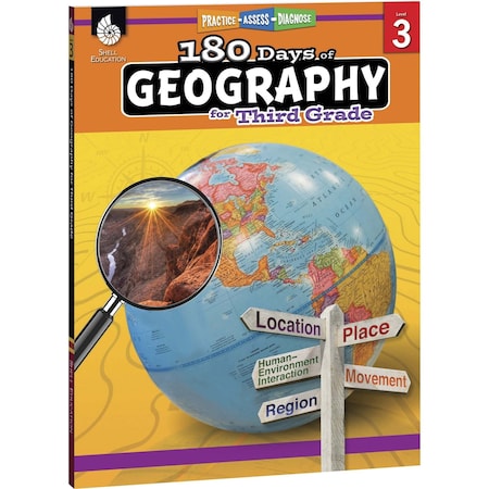 Shell Education 180 Days of Geography, Grade 3 28624